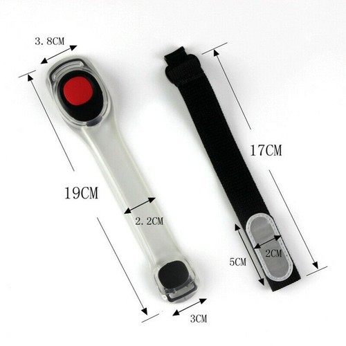 Led Running Armband Flashing Light Strap Night Luminous Glow Adjustable Wearable - Picture 2 of 19