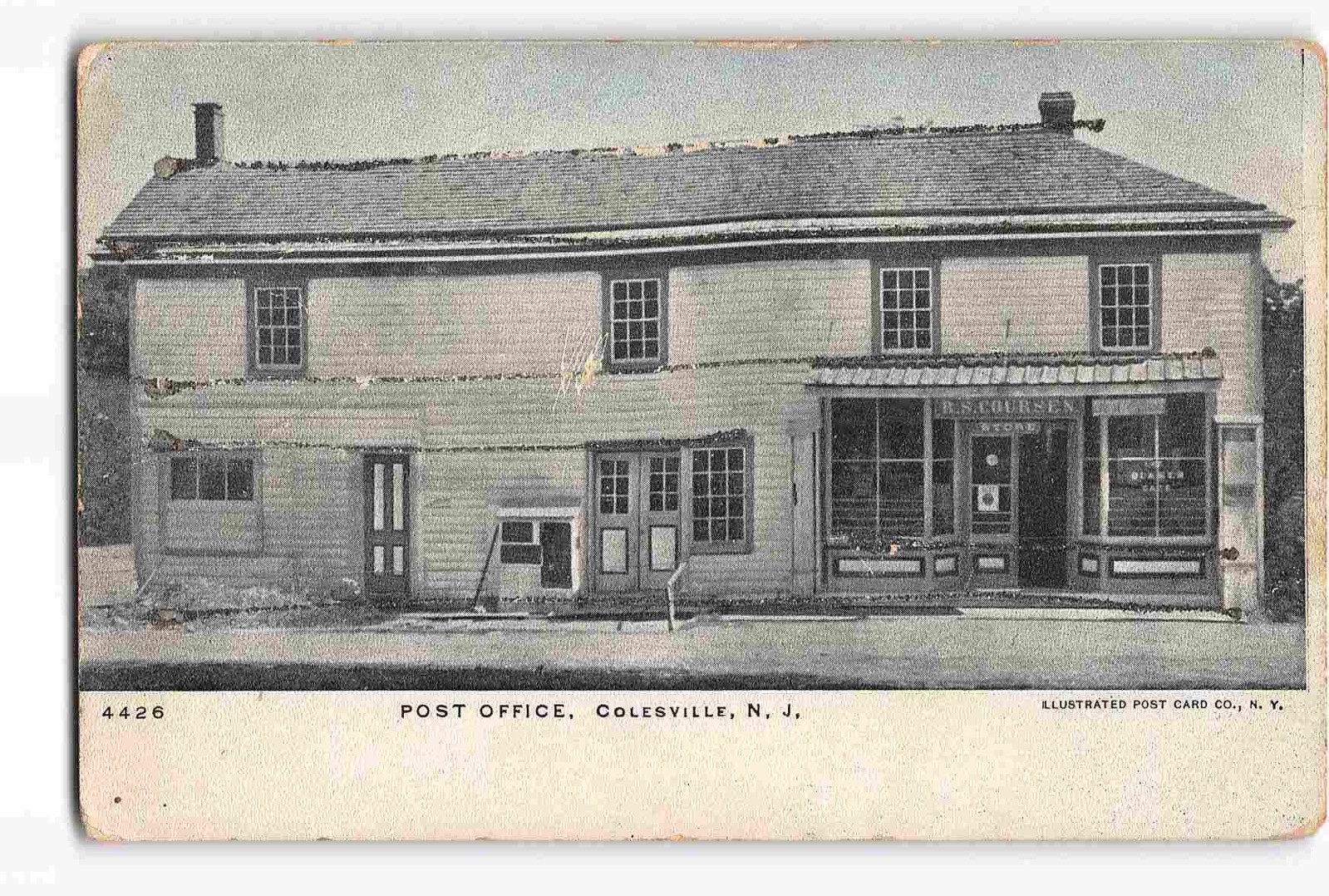 jwe28k POST OFFICE COLESVILLE NJ SUSSEX CO., Historic circa 1906
