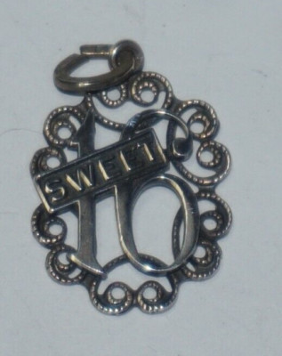 VTG Beau Sweet 16 Charm Bracelet Charm 925 Sterling Silver USA