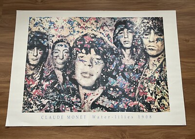 MR BRAINWASH The Rolling Stones Mick Jagger Water Lilies Monet Lithograph Poster