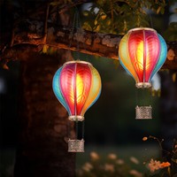 HäNgeleuchte Solarlampe HeißLuftballon Bunt Led AußEnleuchte Feuereffekt 2Er Set