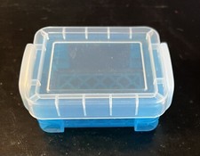 Very Small Storage Container 2.5" x 3" Blue with Clear Top - A0128