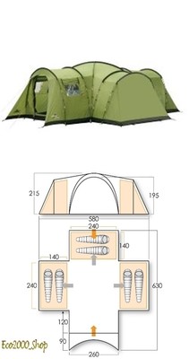VANGO Campingzelt 6-Sitzer KASARI 600