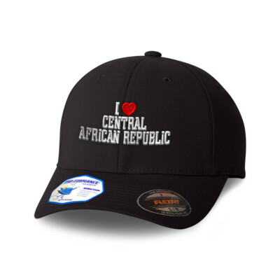 Flexfit Hats for Men & Women I Love Central African Republic Polyester