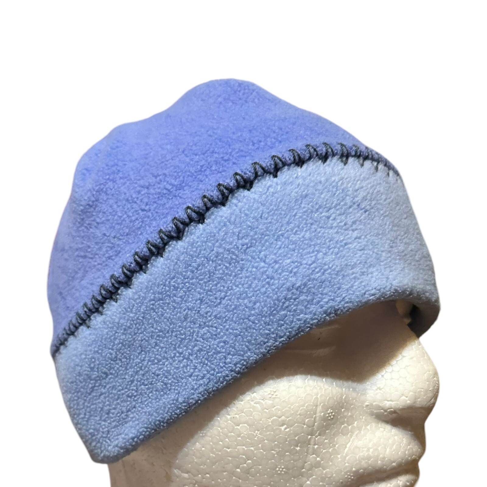 PONY Cappello berretto invernale Columbia coda di cavallo foro giovane ragazza blu pile sci bambini