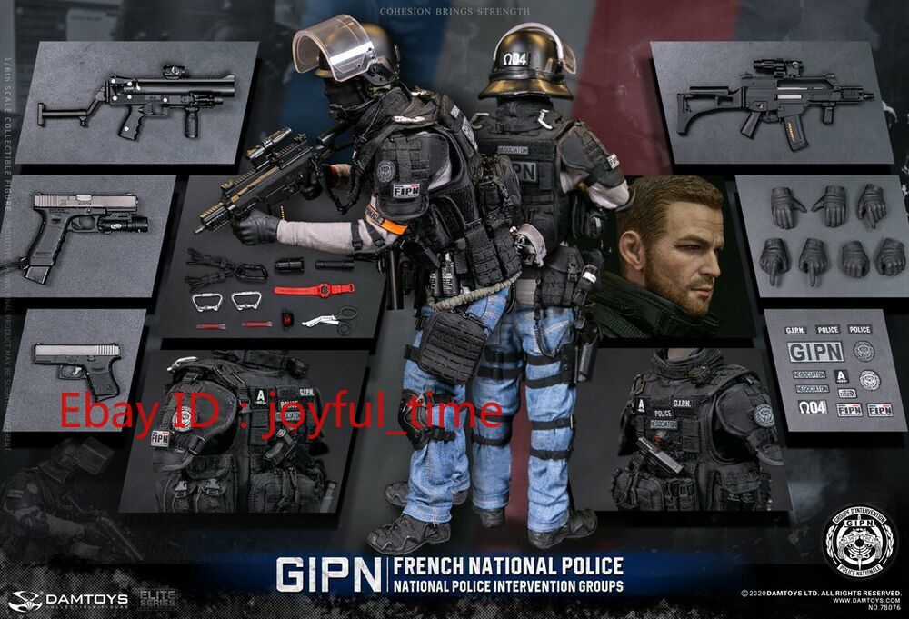 DAMTOYS 1/6 FRENCH POLICE INTERVENTION GROUPS GIPN IN MARSEILLE