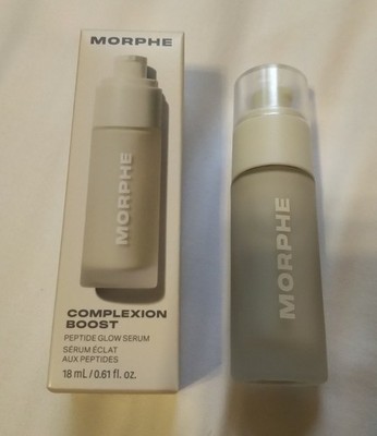 NIB MORPHE COMPLEXION BOOST PEPTIDE GLOW SERUM GLAZE TRANSLUCENT .61 FL OZ 18 ML
