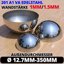 Edelstahl A1 VA 201 Halbrunde Kugeln Hohle Halbhohlkugel Spiegel Edelstahlkugel