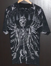 NEW Affliction Men Ken Carson X Gorecore Obsidian T Shirt Size L Distressed