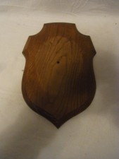 Trophy Plaque 12.6 x 8.5" Shield Shape Wood Vintage German  #W/U