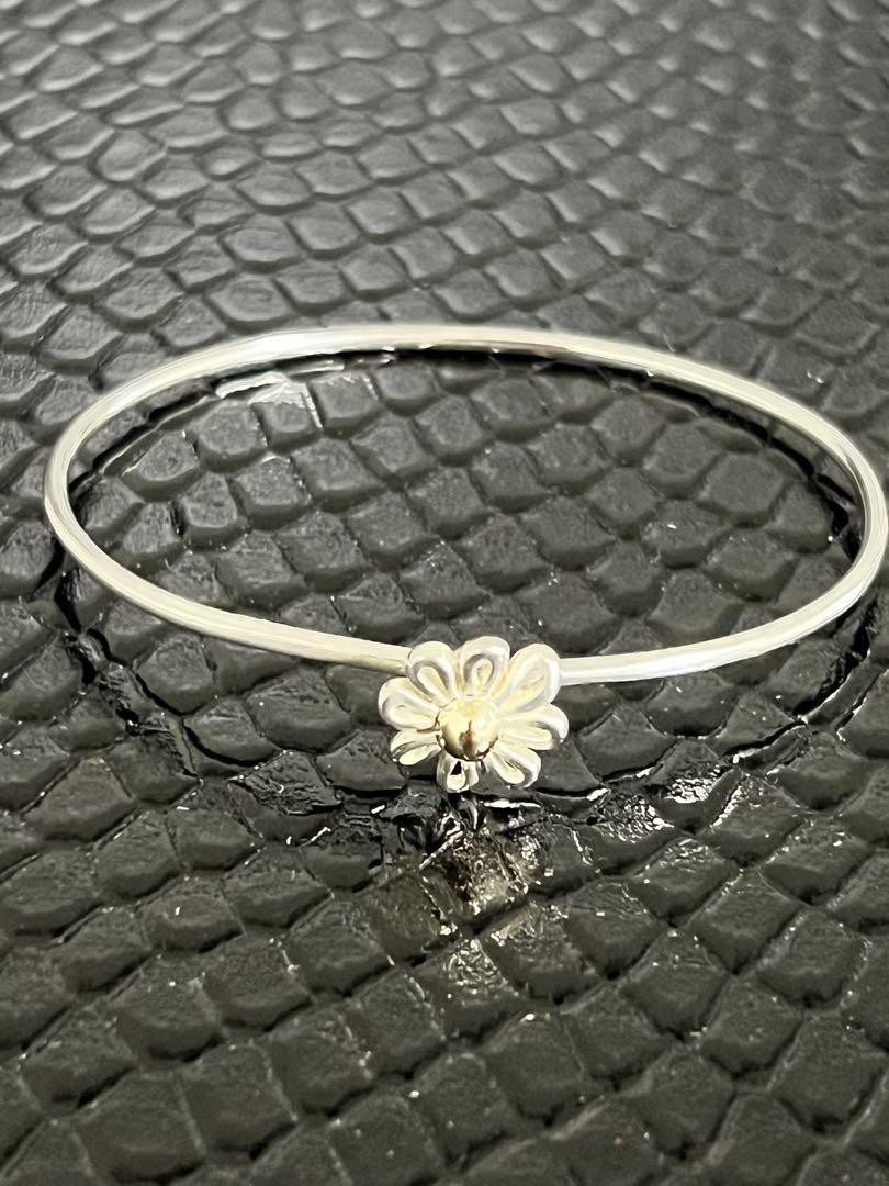 Tiffany & Co Silver Daisy Flower Bracelet EN0400 Pre-Owned