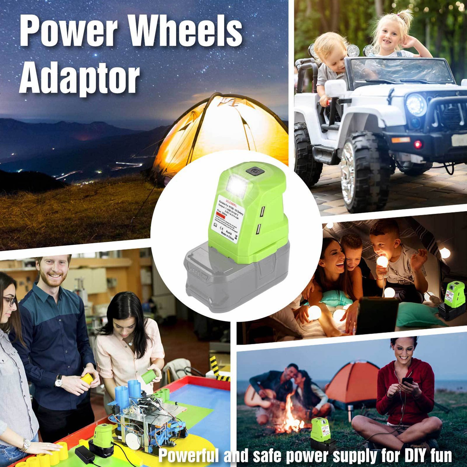 New 18V Converter With 5V 2A Dual USB Output Power Tool Battery Adapter✈