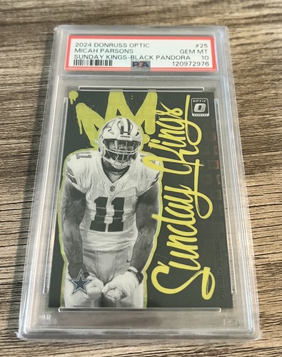 Micah Parsons [Black Pandora] #25 2024 Panini Donruss Optic Sunday Kings card