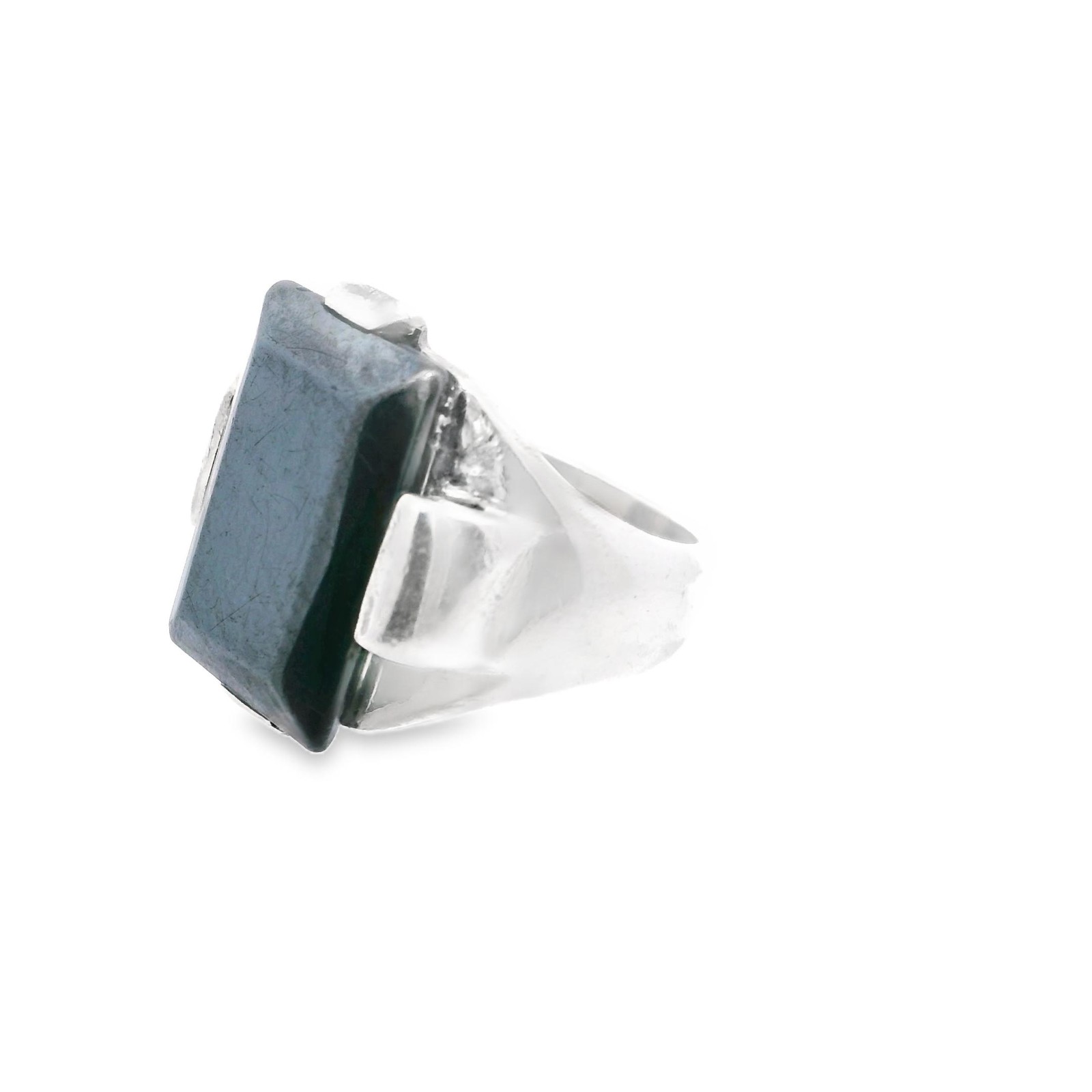 Silver Retro Hematite Ring - image 2