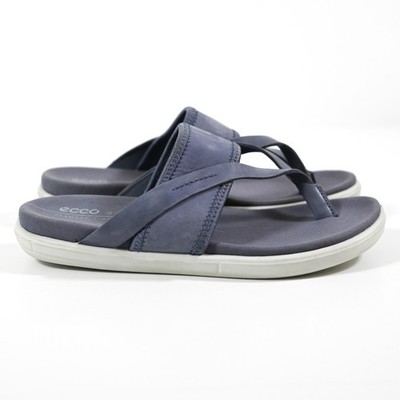 ECCO Simpil Flat Thong Sandal Blue - Women's Size 4-4.5