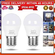 LED Refrigerator Light Bulb - 5W A15 Daylight 5000K, Energy Efficient 2 Pack