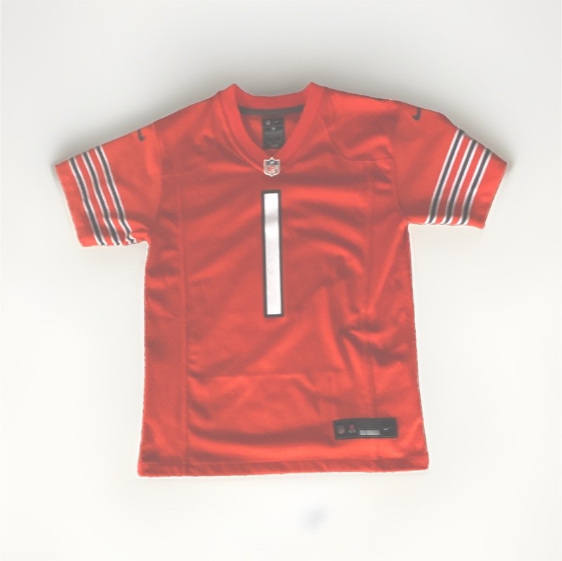 Nike Chicago Bears Justin Fields #1 Orange Jersey Size M Officially Licensed