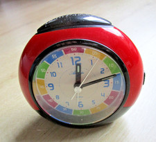 Kinderwecker ohne Ticken, Quartzwecker, Lernwecker, rot, Atlanta