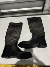 BurberryBeat Check Pattern Rubber Rain BootsWomen's Original Collection Sz 36