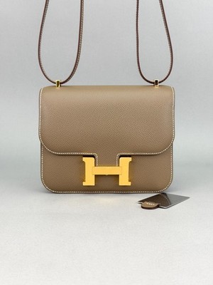 Hermes Mini Constance 18 Sellier Epsom Etoupe Gold Hardware G