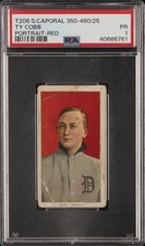 1909-11 T206 SWEET CAPORAL 350-460/25 PORTRAIT-RED TY COBB PSA 1