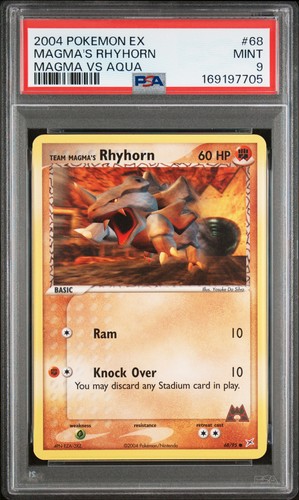 Team Magma's Rhydon graded PSA 9 for sale on eBay