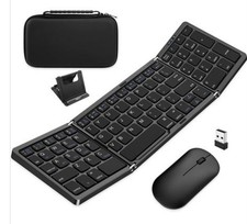EDJO Foldable Keyboard  Mouse Wireless Keyboard Combo No Included 2.4G Wireless
