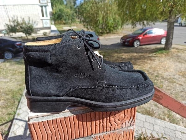 Men Camel Active Boots Black Suede 42