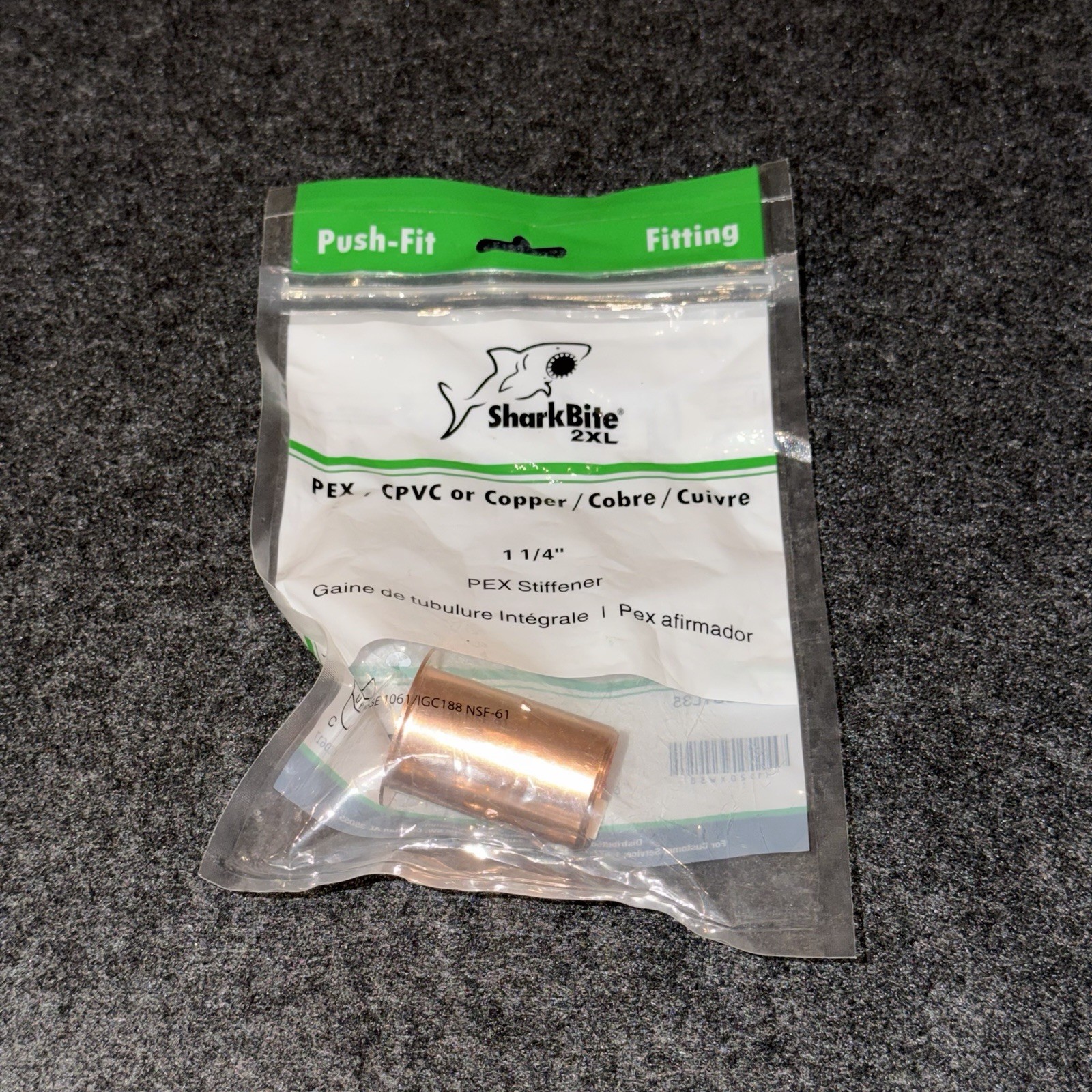 SharkBite 1-1/4 Inch Stiffener Push to Connect Fitting Brass Plumbing PEX Pipe