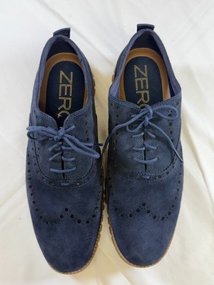 Men s Cole Hahn Zero Grand Lightweight Blue Suede Shoes Size 8M