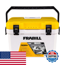Frabill Magnum Bait Station 13 Quart Live Bait Well White And Yellow