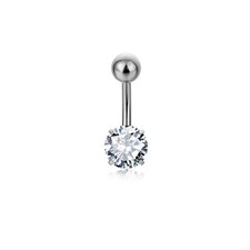 Crystal Zircon Body Jewelry Stainless Steel Star Round Square Belly Button Rings