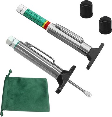 2PCS Car Tire Tread Depth Gauge Kit, Tire Thread Depth Meter Tool Color Coded wi