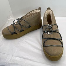 New Free People Snowdrop Micro Mukluk Booties Women  s 8 Tan Suede Moccasin