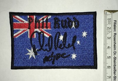 AC/DC  Patch (M271) Phil Rudd Flagge mit Autogramm ungebraucht Neu