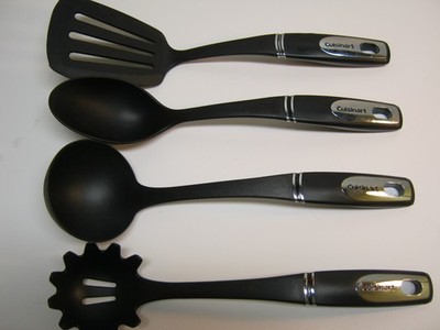 Cuisinart 4-Piece Kitchen Utensil Set   Heat Resistant Nylon Tools