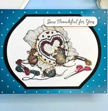 Clear Stamps Mouse Transparent House Cute Mice Sewing LARGE Card Making Sewer