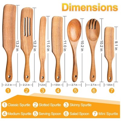 Heat-Resistant Spurtles for Nonstick Cookware