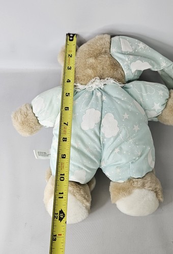 1990 House of Lloyd Snuggles Glow Teddy Bear Plush Blue Cloud Star Bunny Slipper - Picture 3 of 6