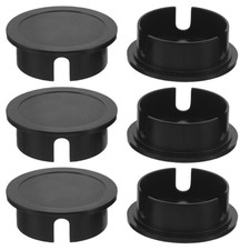 6Pcs Reusable ABS Lens Caps for Binoculars with Precise Fit Black