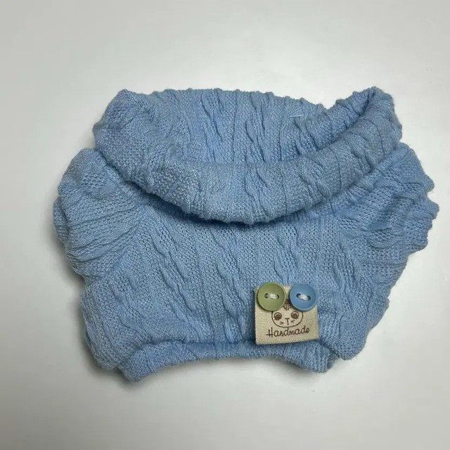 20cm Doll Clothes Button Big Knit Ivory, Sky, Purple - Pre-Owned