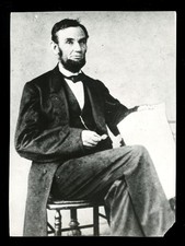 HITHERTO  Vintage UNPUBLISHED Photo ABRAHAM LINCOLN in 1861  after Inauguration