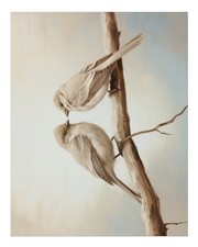 Charming Bird Pair Poster Wall Art - Nature-Inspired Decor Home Decor