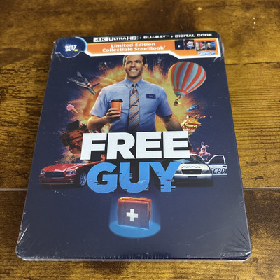Free Guy - 4K/Blu-Ray STEELBOOK Best Buy Exclusive Ryan Reynolds NEW SEALED