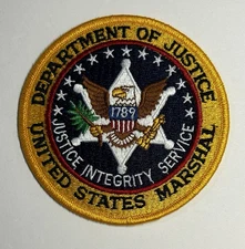 NOS US UNITED STATES MARSHAL DEPARTMENT OF JUSTICE DOJ POLICE PATCH EAGLE #PDD89