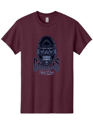 Gorillas-Night-Club Mens Graphic Tee,100% Cotton,Casual Summer Wear