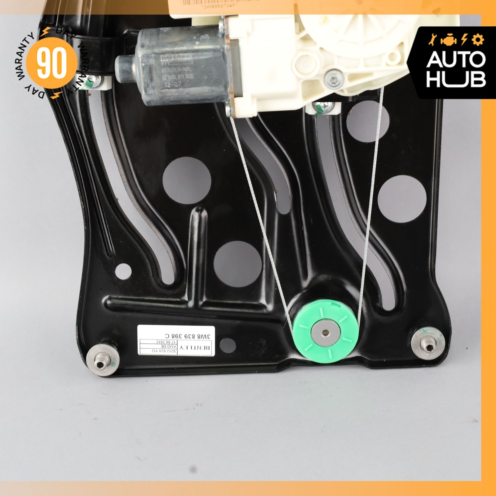12-17 Bentley Continental GT Rear Right Side Quarter Window Regulator Motor OEM