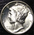 1939 D Mercury Dime 10c US Coin 90% Silver Gem BU Uncirculated