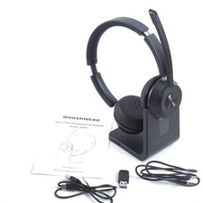 Wireless Headset, Bluetooth Headset with Noise Cancelling Microphone