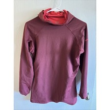 Nike Pro Women's Maroon Long Sleeve Dri-Fit Pullover Hoodie Size Large